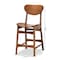 Baxton Studio Katya Mid-Century Modern Walnut Brown Finished Wood 2-Piece Counter Stool Set 183-11640-Zoro - alternate 8